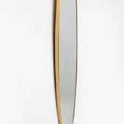 Attributed Gio Ponti Mid-century Modern Italian Brass Big Wall Mirror, 1950