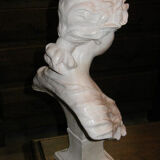 Bust of a woman art nouveau marianne style, beige patina very light