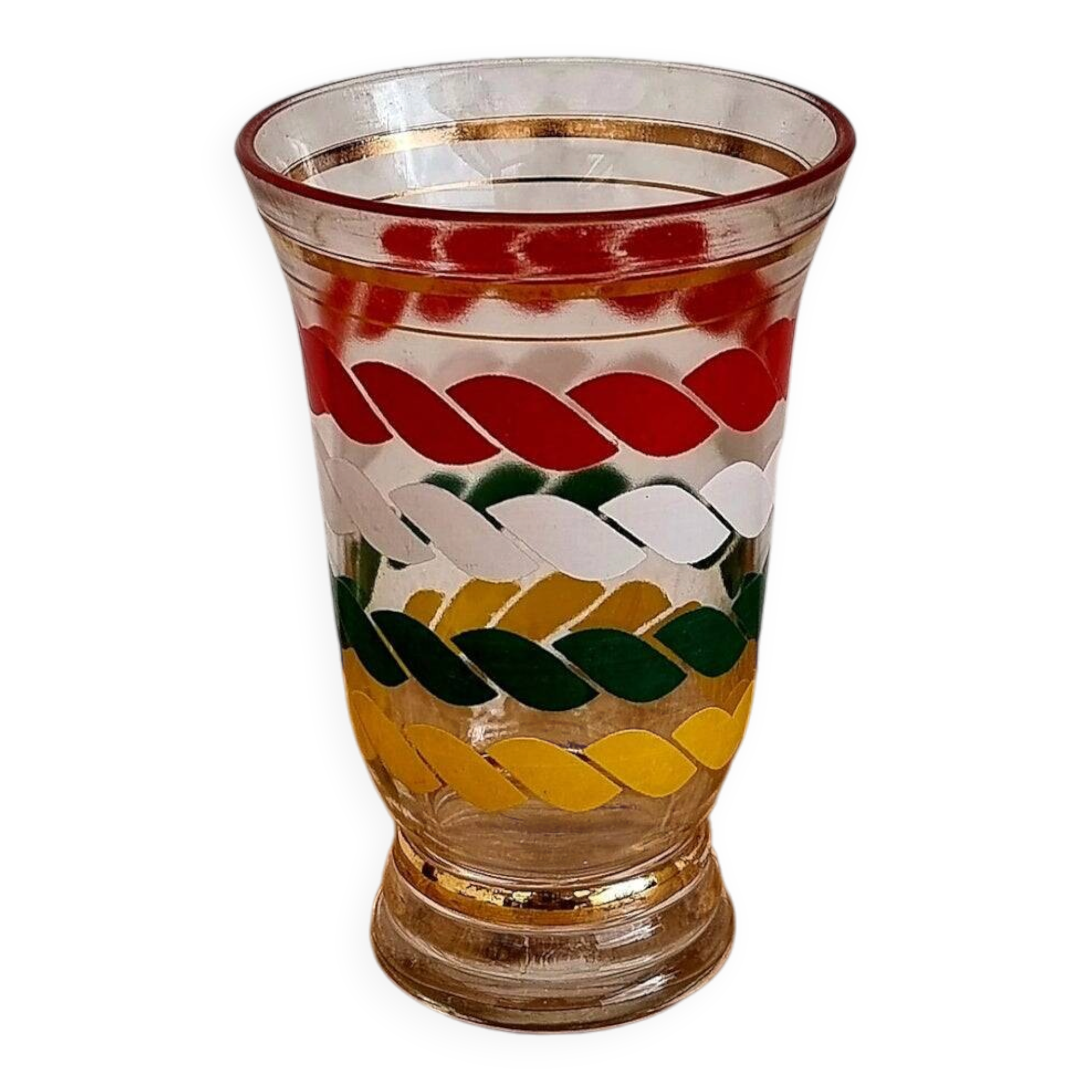Vase en verre multicolore années 50