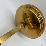 Set of 3 globe wall lights in glass and gold metal