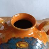 Emile SIMONOD (1893-1977) Glazed ceramic vase with handles Savoie France