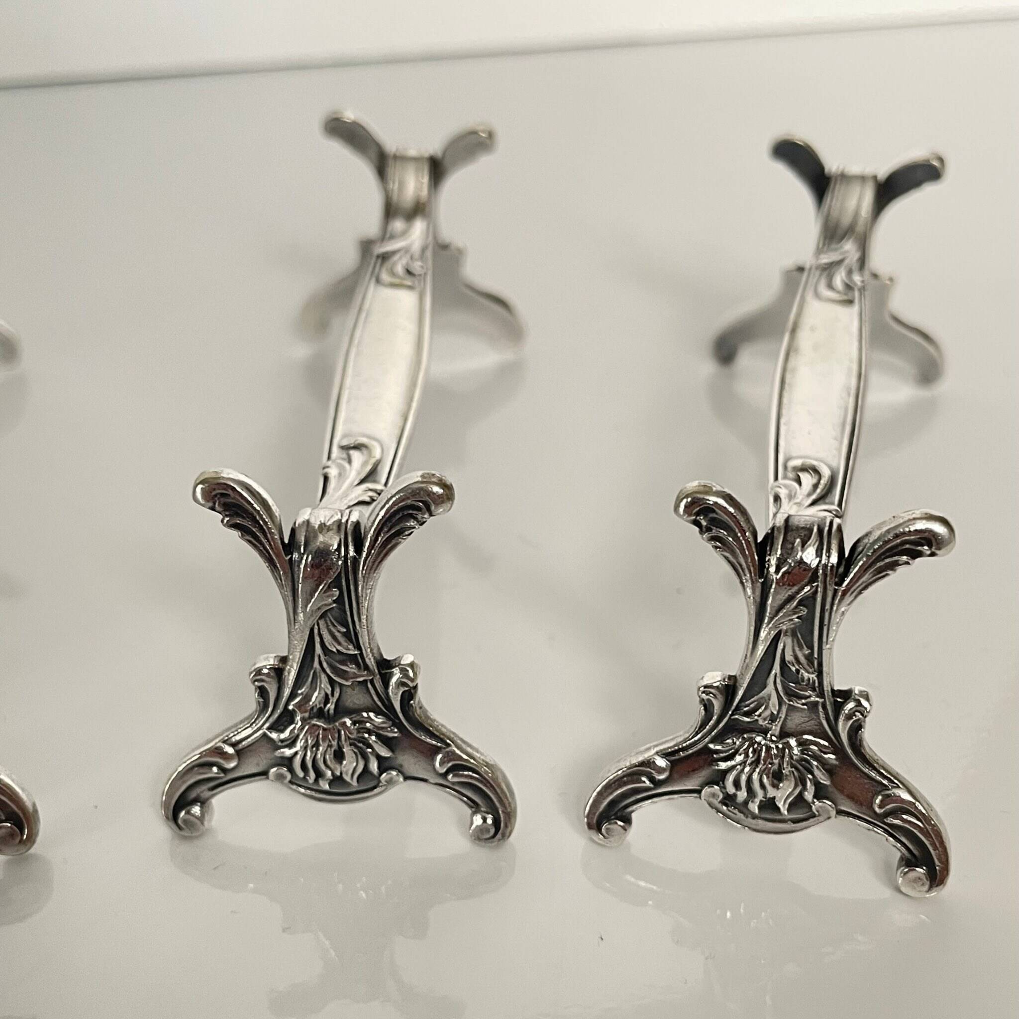 5 knife rests, "Chrysanthemum" model, from Maison Christofle