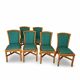 Set of six vintage bamboo and rattan dining chairs