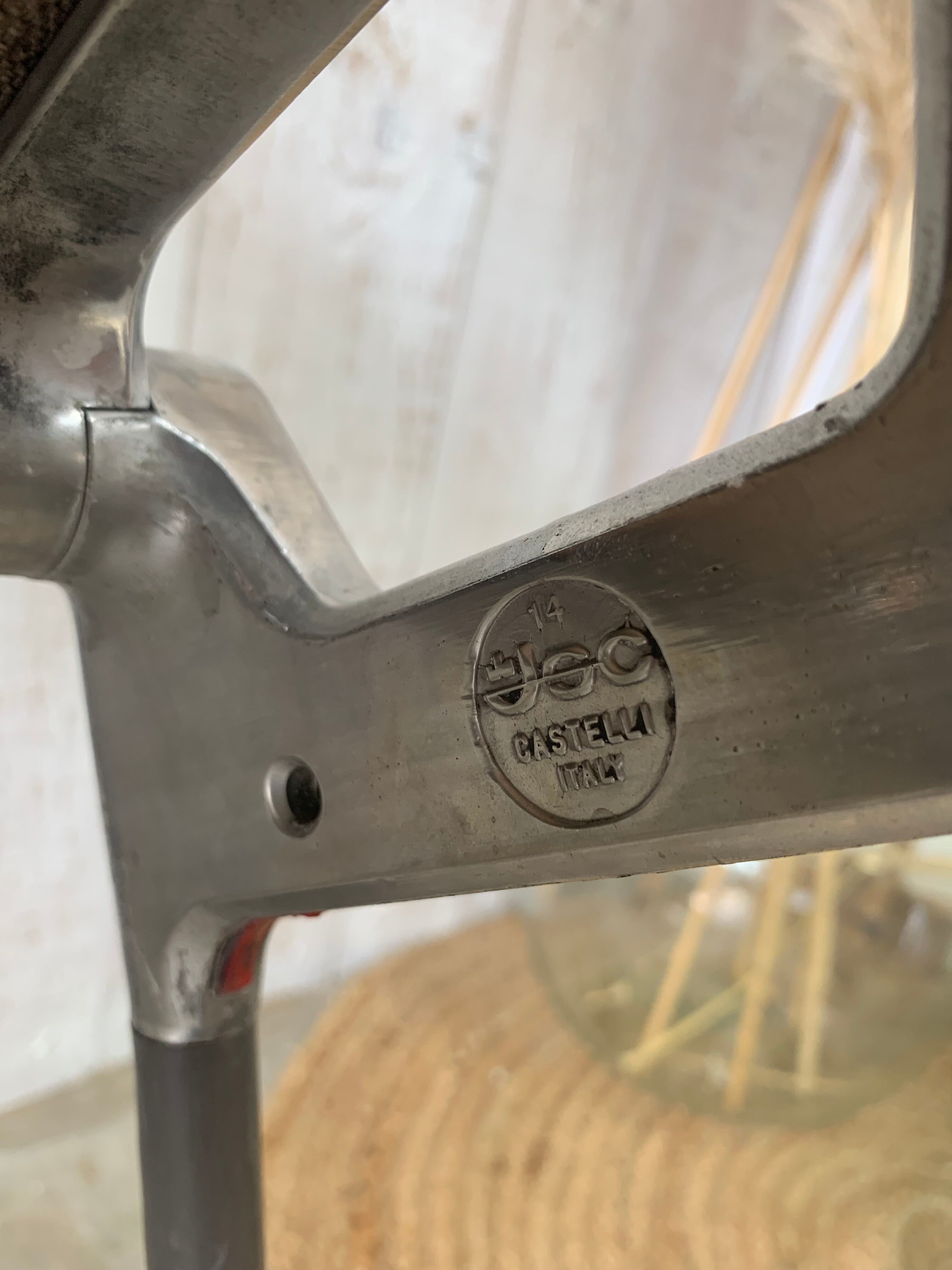 Series of 4 chairs by Piretti Giancarlo, Castelli