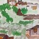 Framed landscape painting