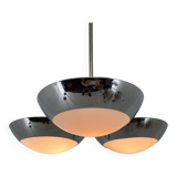 Rare Chrome-Plated Functionalist Chandelier by Zukov, 1940s