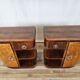 Pair of Art Decò bedside tables in walnut and thuja