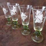 Set of 4 digestive glasses