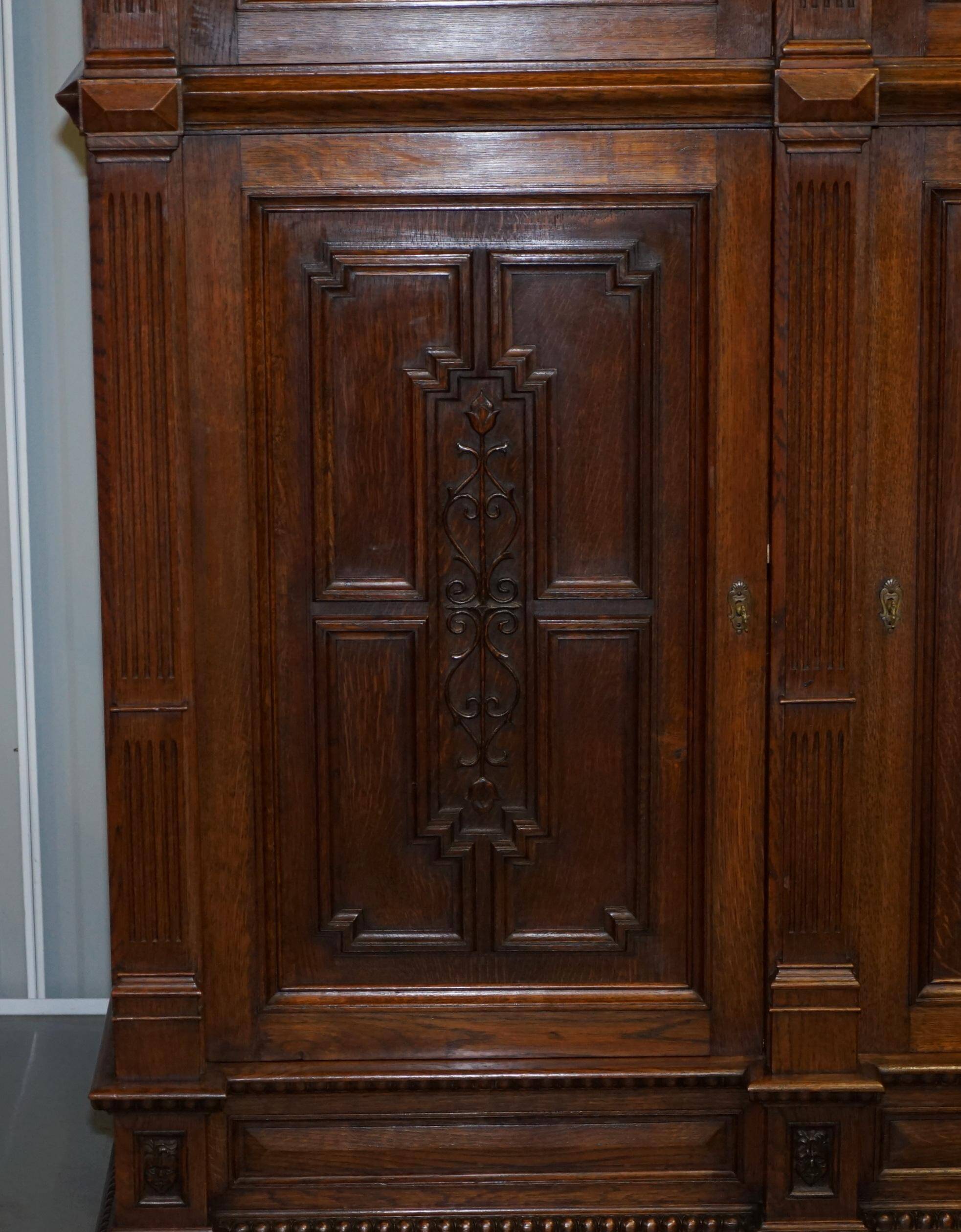 Hand-carved Dutch armoire from the 1940s.