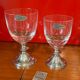 12 Crystal stemmed glasses - Manor Pewter - new