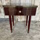 Antique Nightstand Lacquered Wood Drawer Mid-Century Vintage