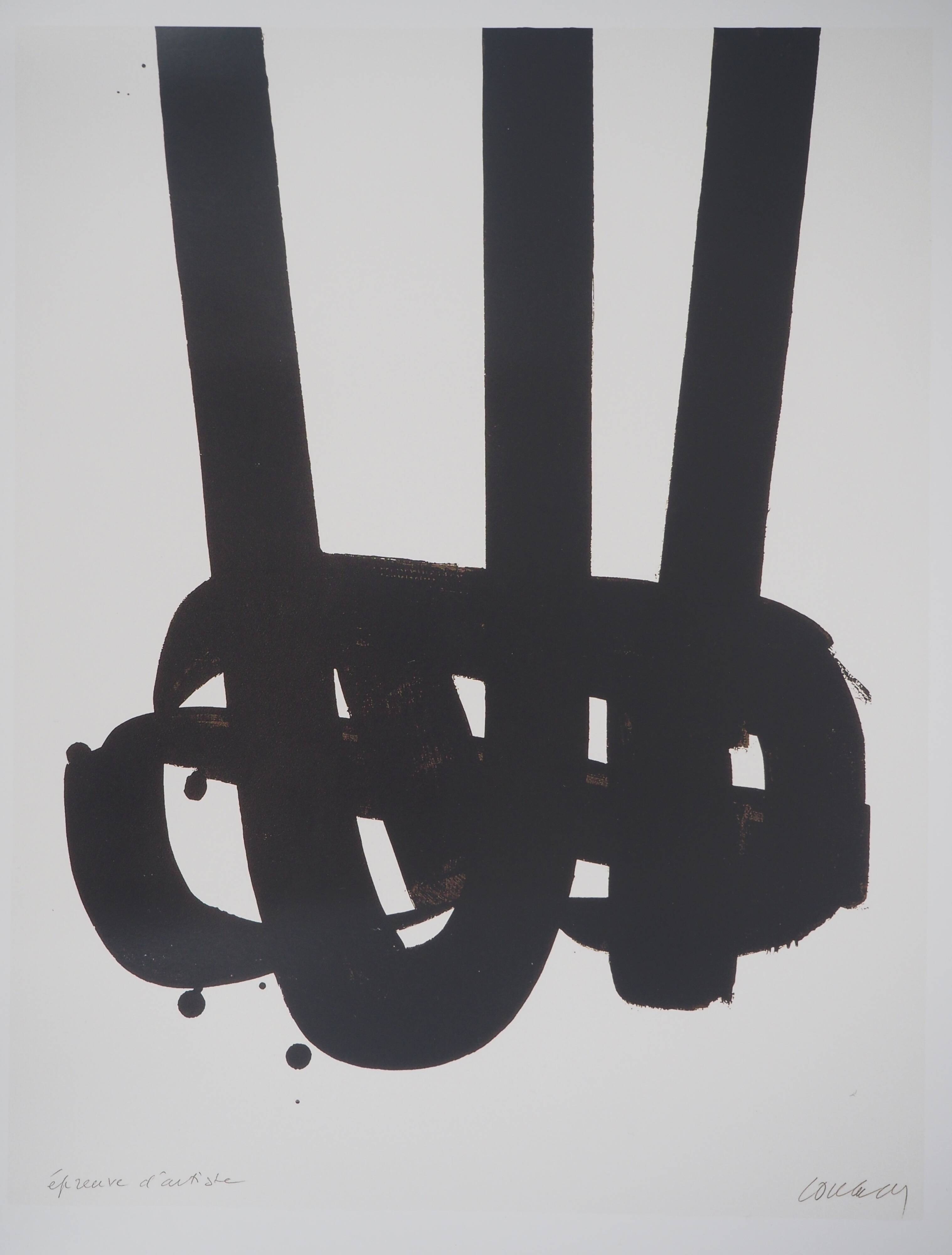 Pierre SOULAGES: Lithograph n 29, 1972 - Original signed poster