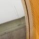 Scandinavian round solid pine mirror by Glasmäster Markaryd, Sweden, 70's