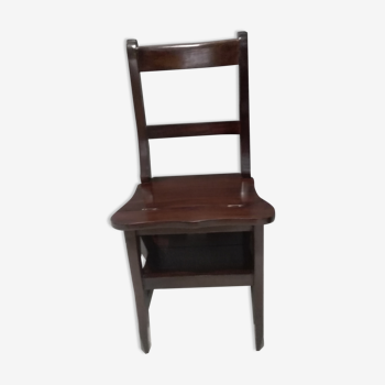 Mahogany library steplady chair