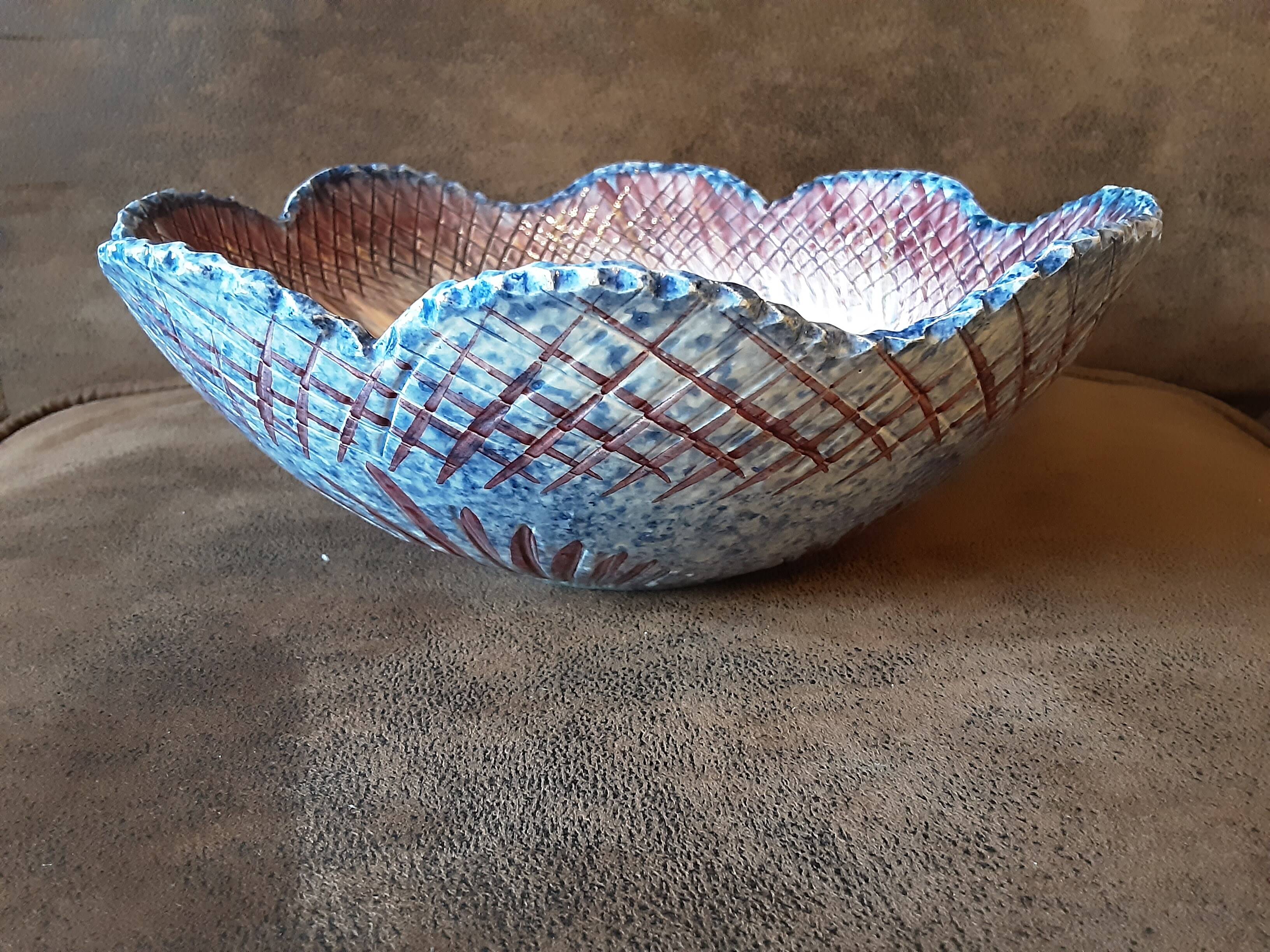 Handmade ceramic salad bowl