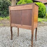 Petite commode d’entre deux marqueterie de cubes de style transition