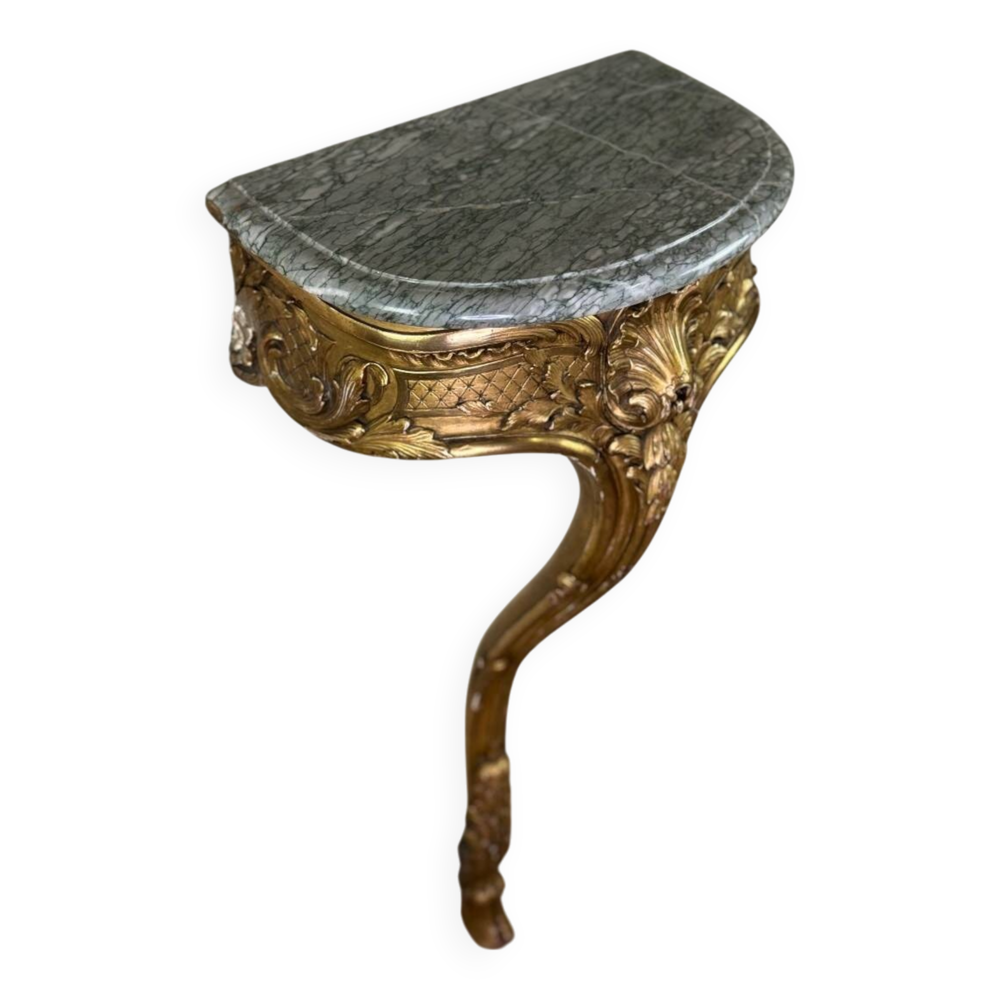 Console D’entre-deux, Bois Sculpté Et Doré De Style Louis XV, Vers 1900, Ma