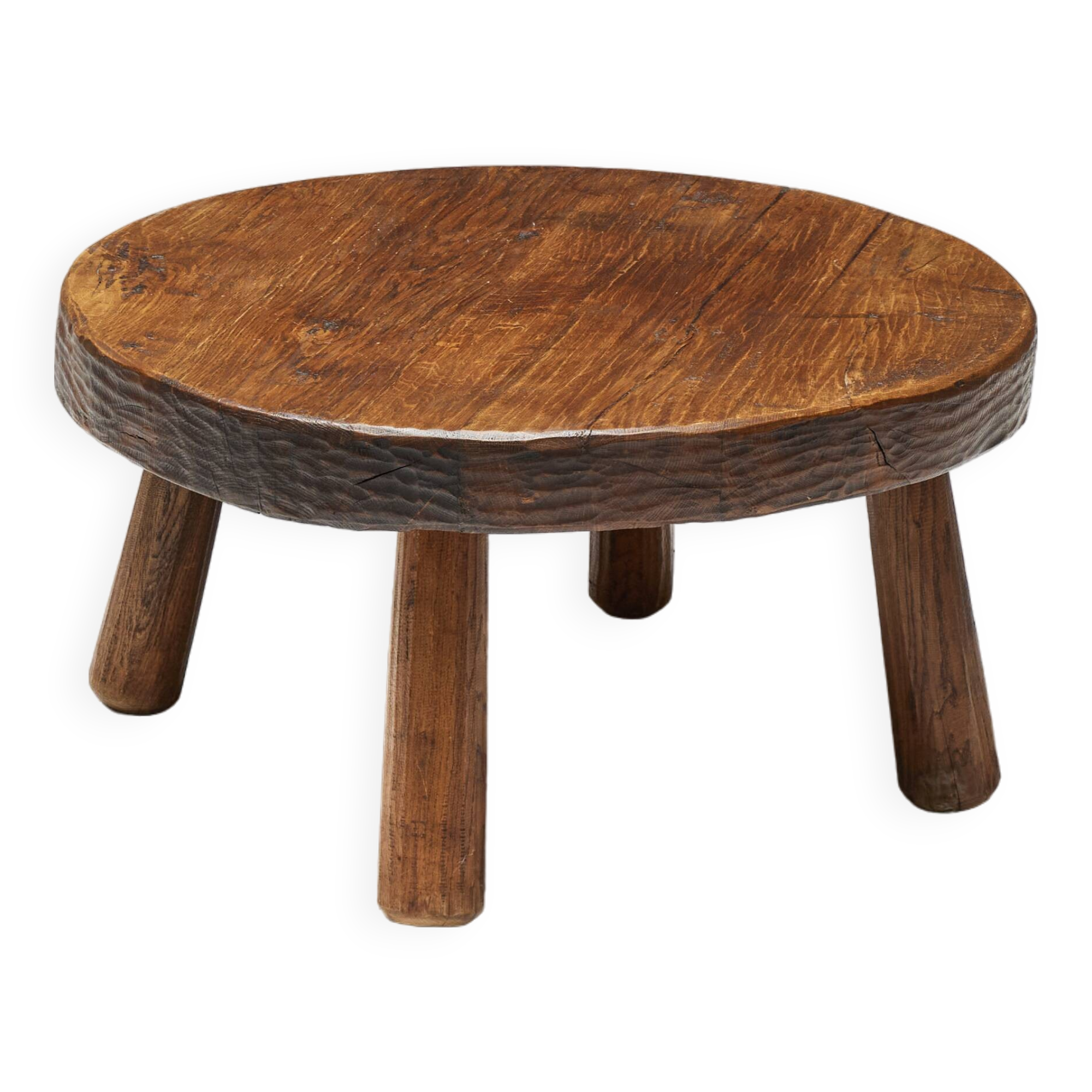 Brutalist Folk Art Coffee Table, France, 19th Century