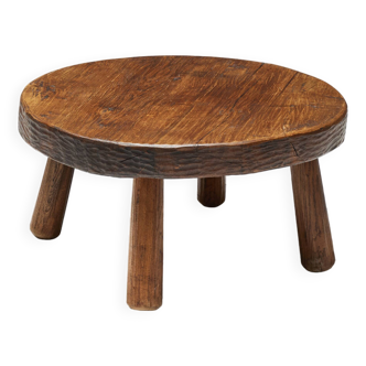 Brutalist Folk Art Coffee Table, France, 19th Century