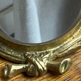 Small antique bronze mirror