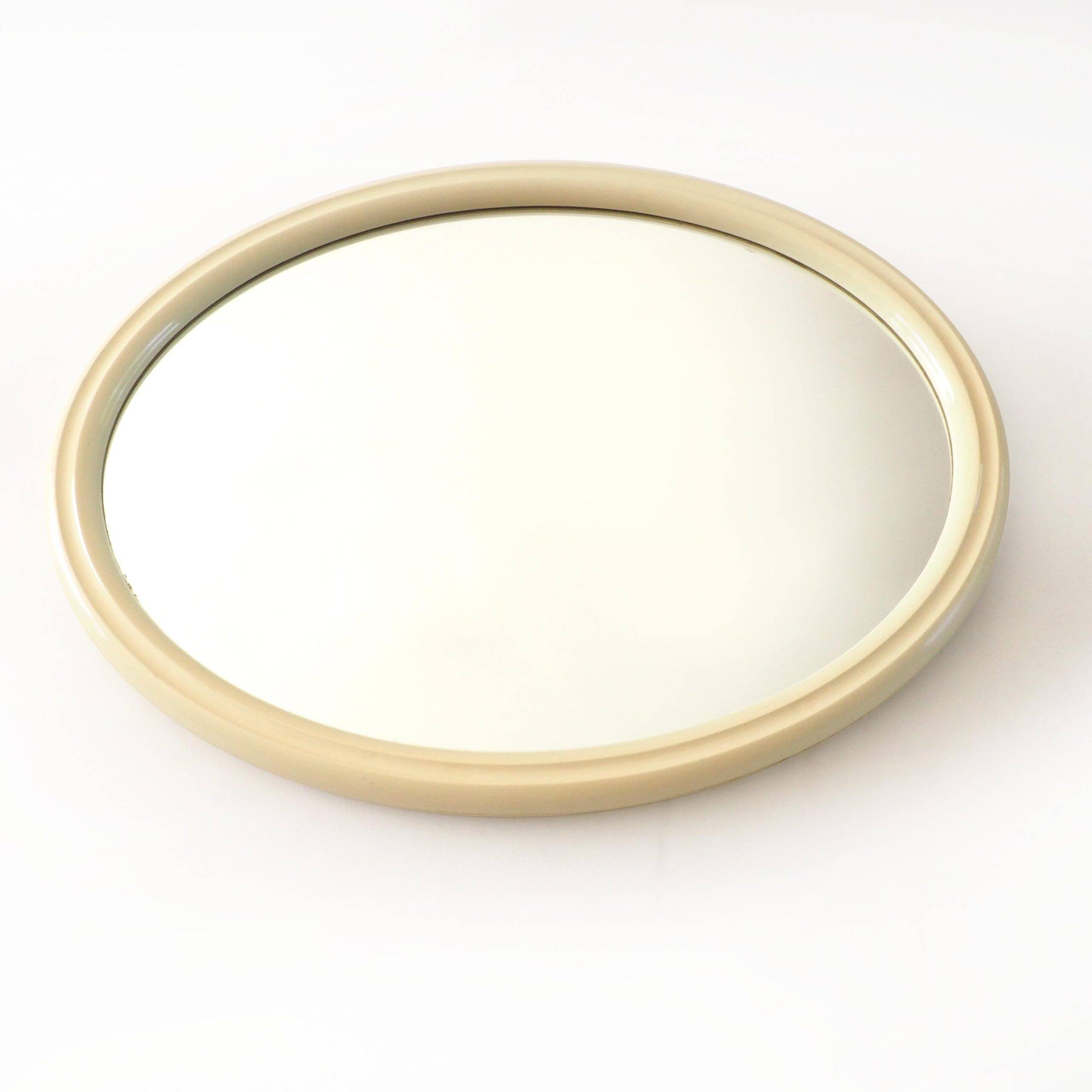 Oval Tiger mirror 1980 in ecru