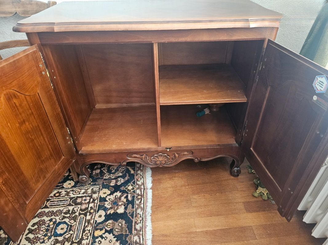 Solid wood side table