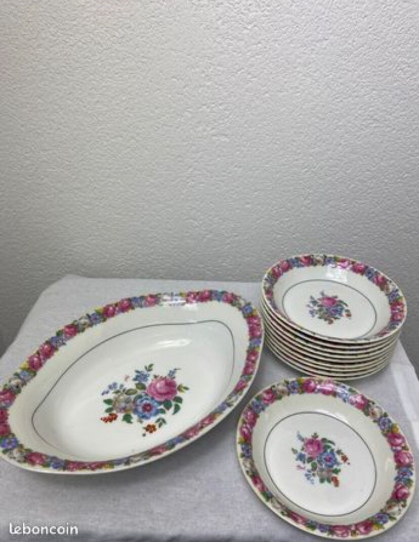 Antique porcelain tableware