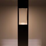 Floor lamp Pedestal Bronze Mirror Hollywood Regency 1970s