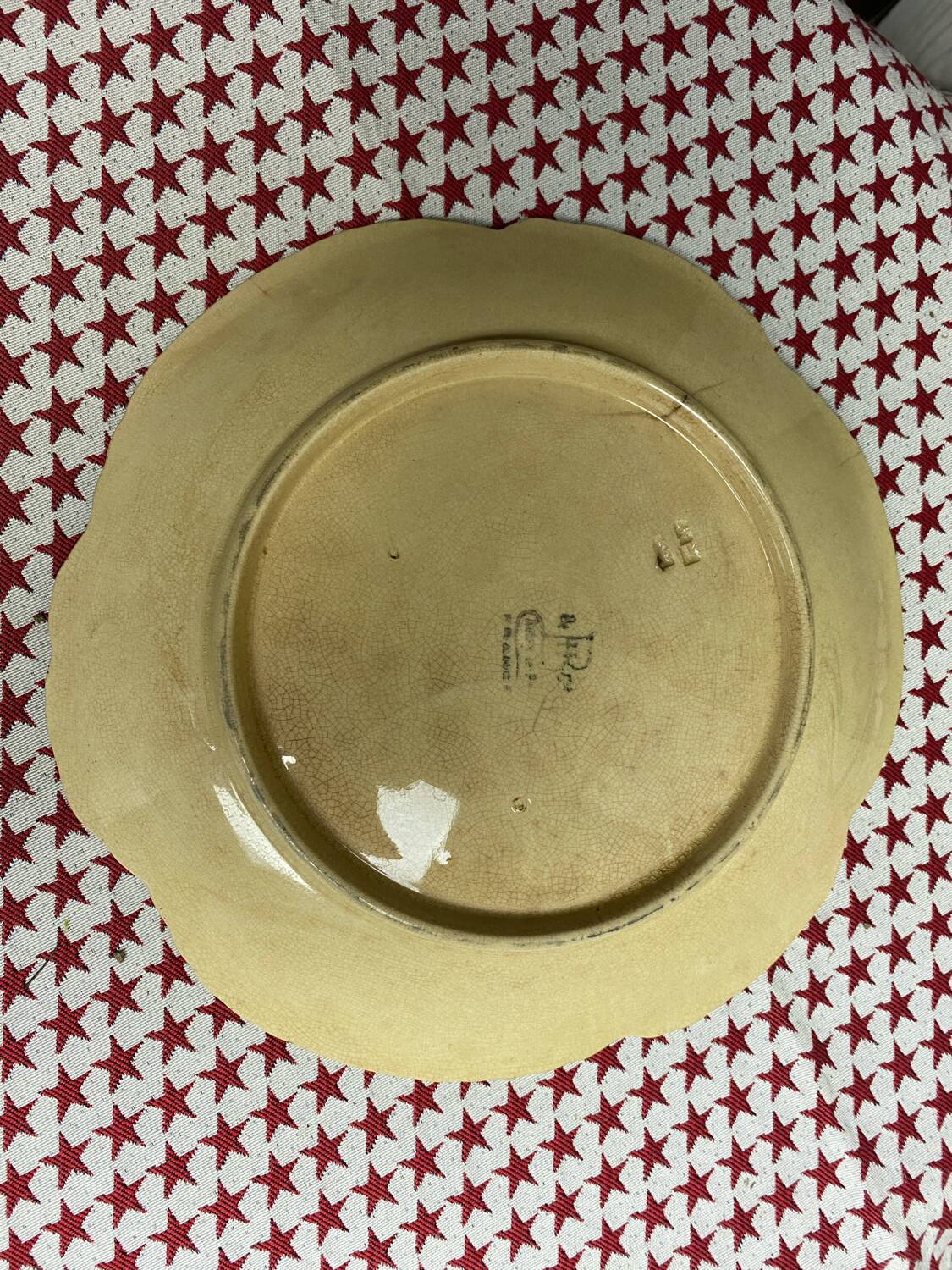 Antique Choisy Le Roi majolica plate