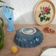 Oven dish in the shape of a blue scallop shell - Vintage