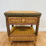 Rattan bedside
