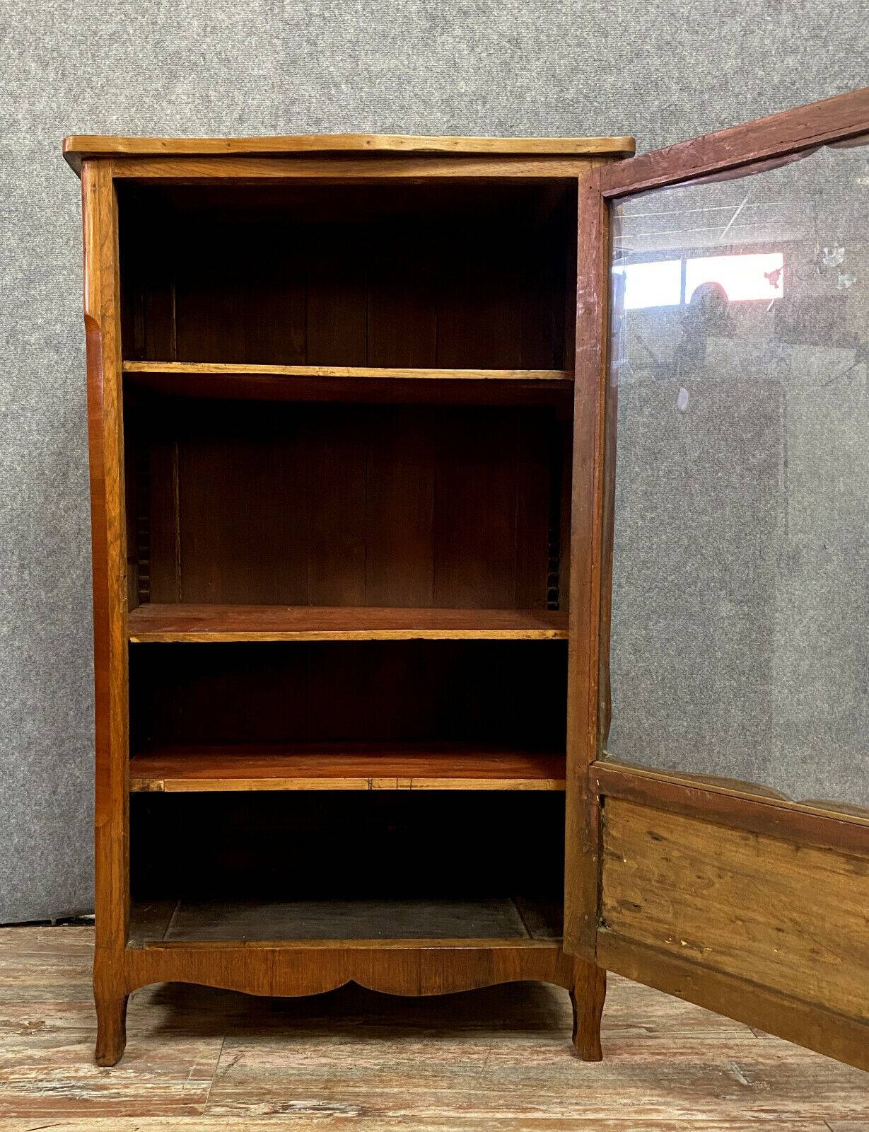 Louis XV bookcase in precious wood marquetry circa 1850