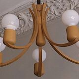 Danish variable height chandelier with 5 arms, 1970s