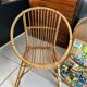 Fauteuil coquille rotin enfant