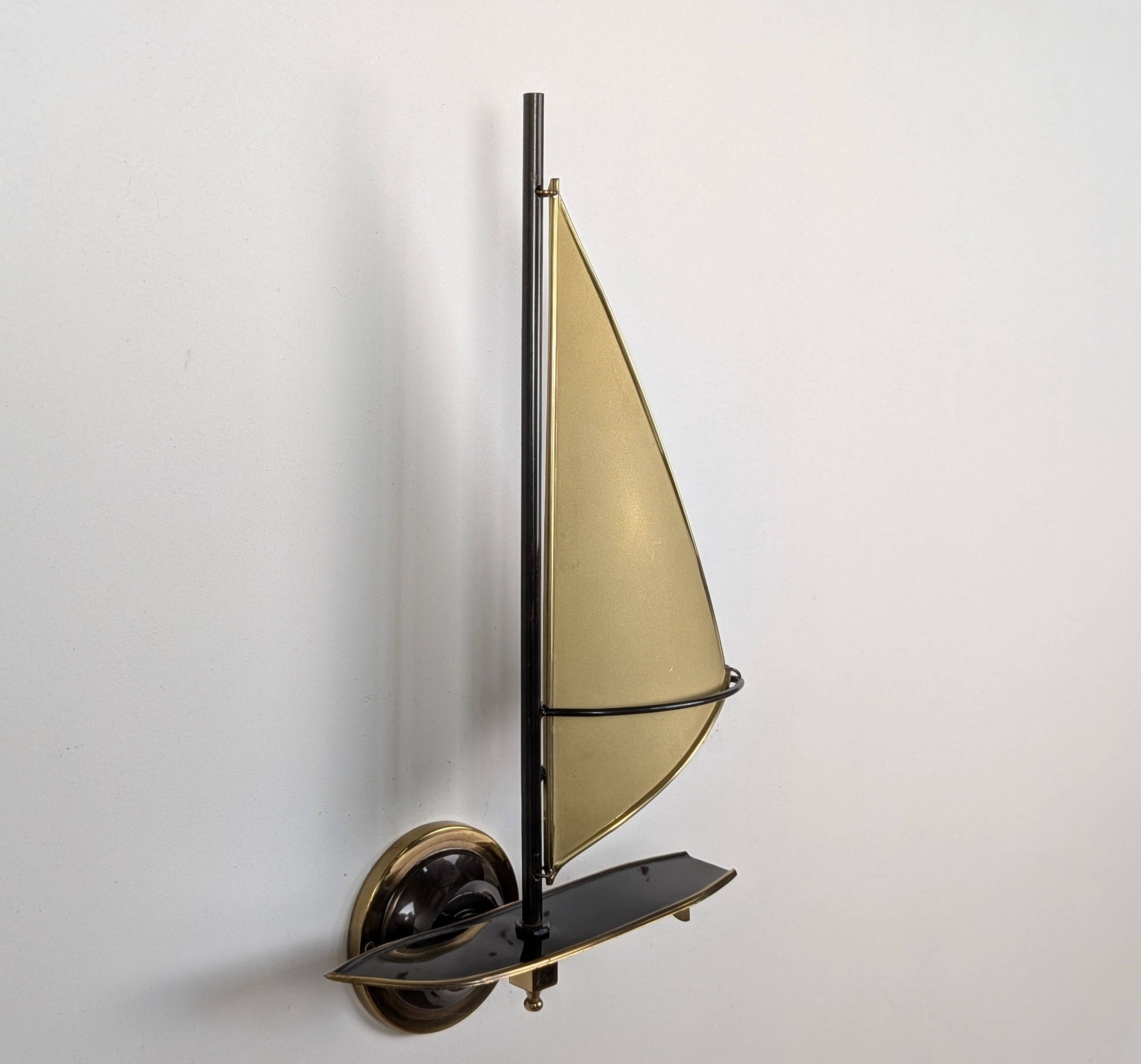 Pair of "sailboat" wall lights
