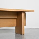 Console extensible dining table in cerused wood, 20th century