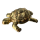 Regency turtle ashtray in brass, Spain, 1980s