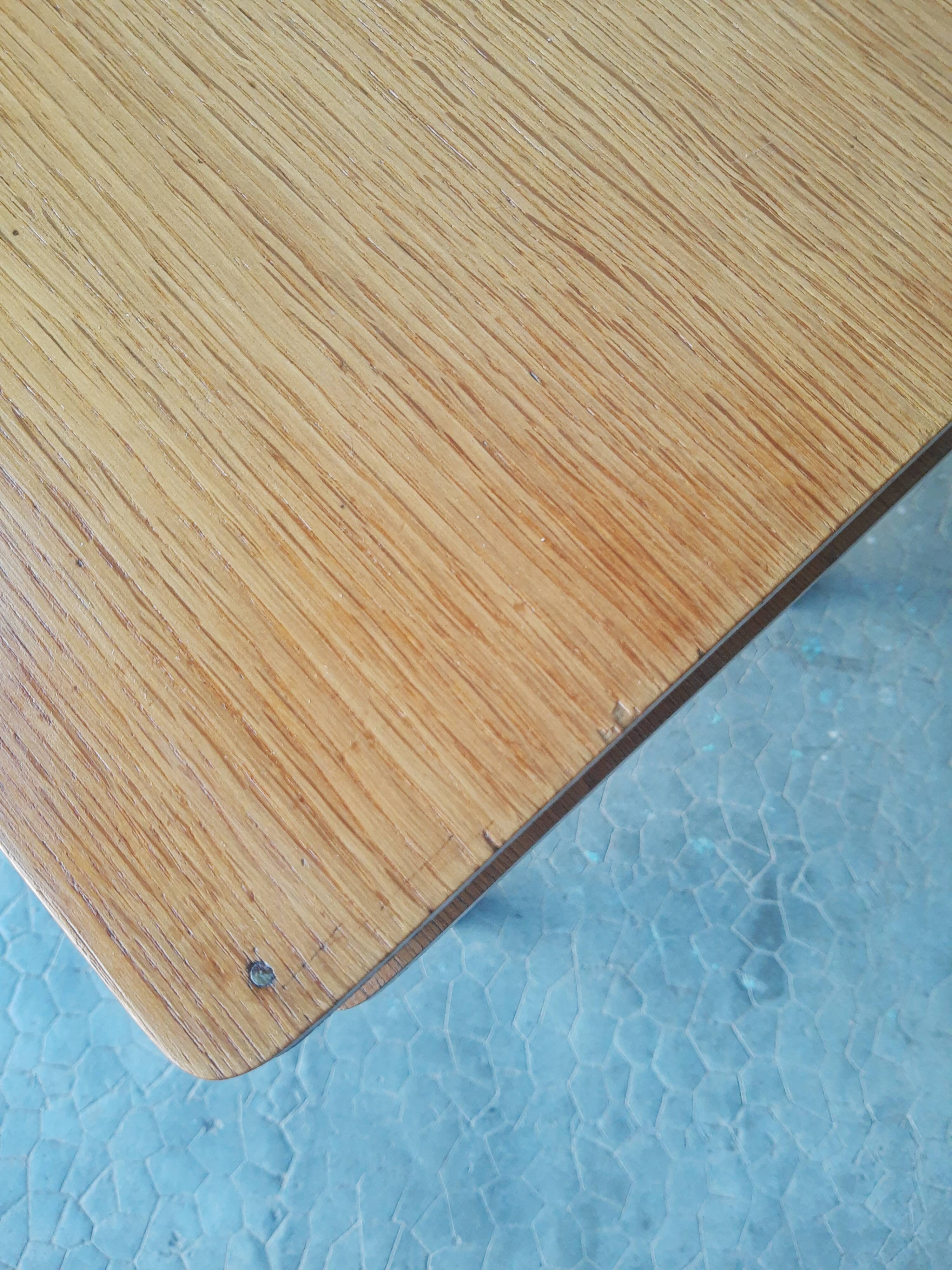 Vintage wooden compass foot bedside table