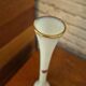 Large opaline vase decorated vintage 70s