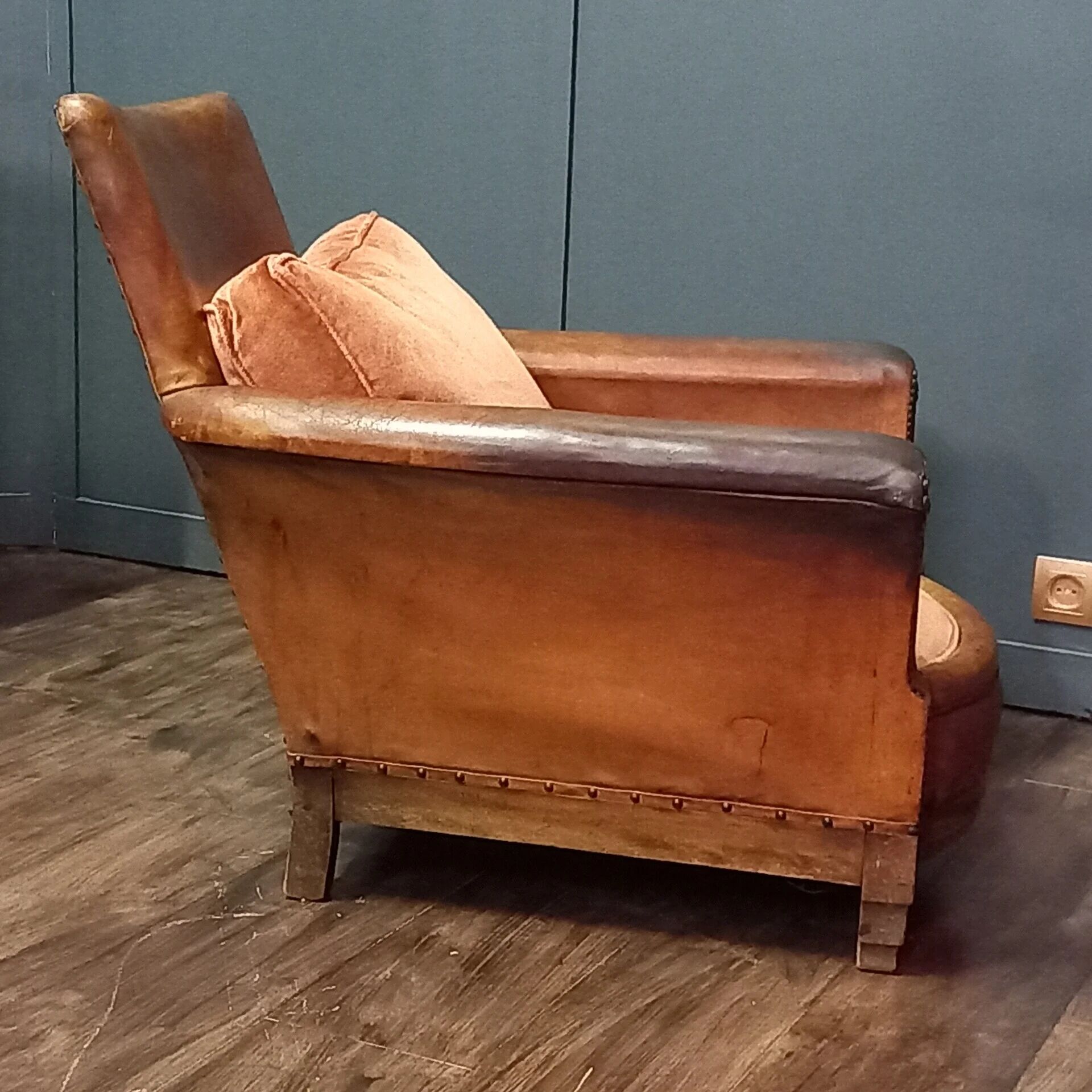 French leather armchair – Art Deco ca. 1915-1920