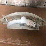 Ancienne appliqe demi lune fabas luce verre moulé