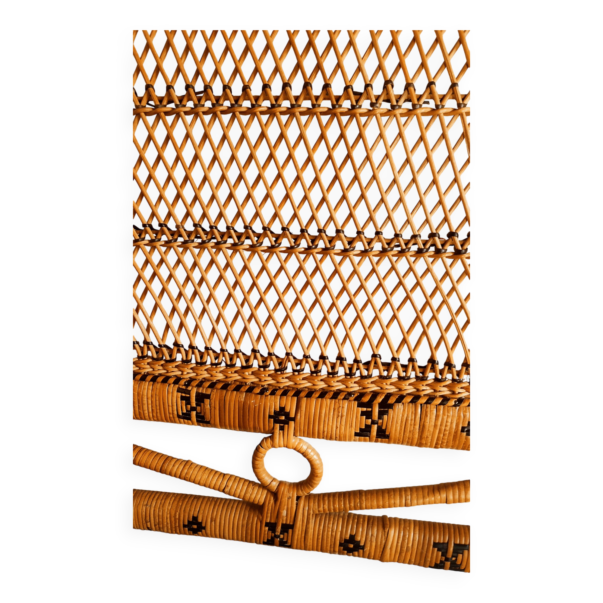 Vintage rattan headboard