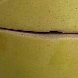 Yellow glazed ceramic box in the shape of an apple, 1970