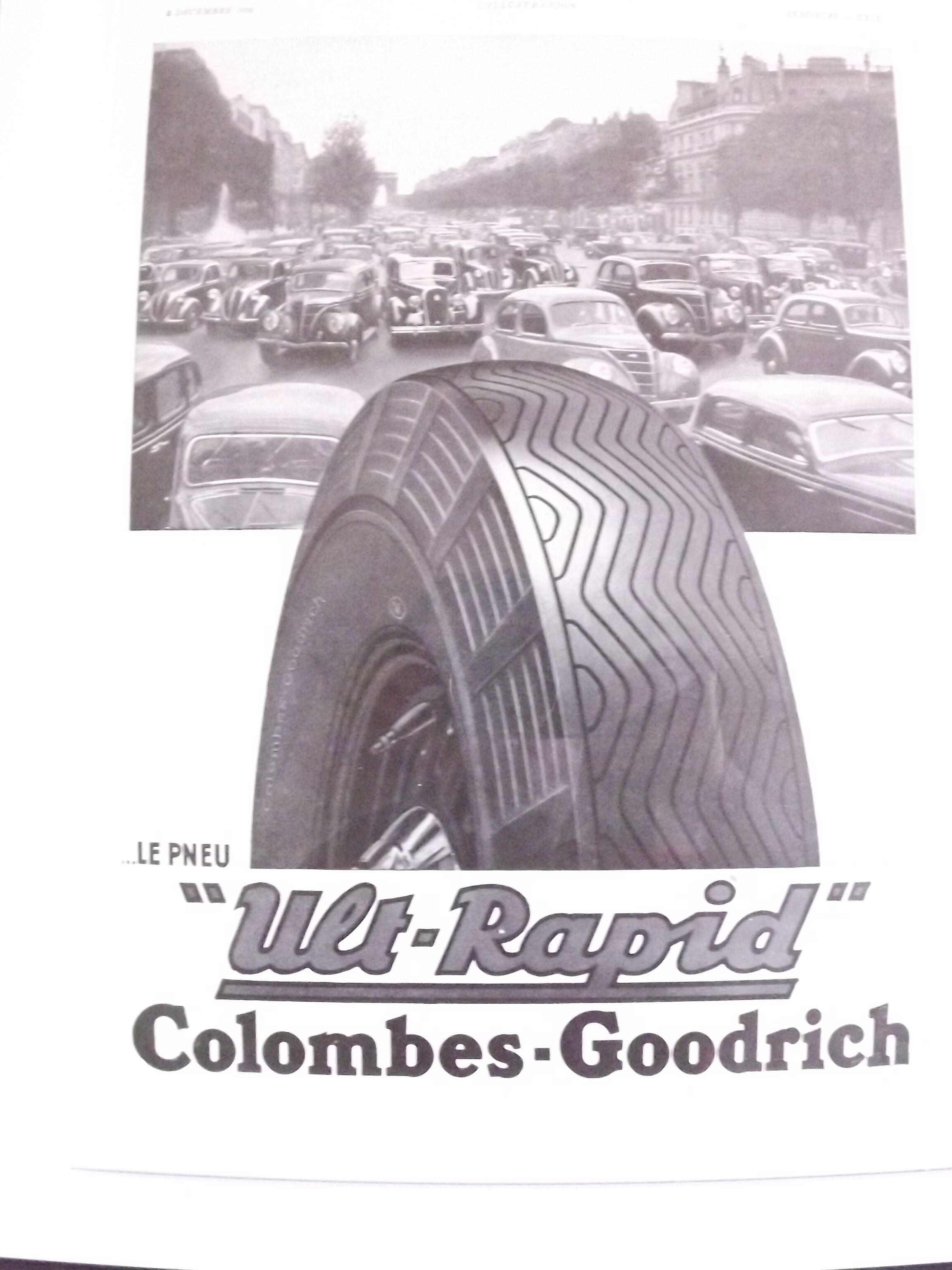 Adhesive paper poster doves-goodrich doves 1938