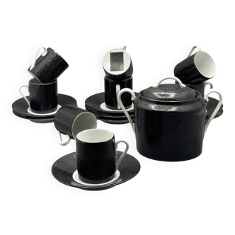 Coffee service for 8 people, Limoges porcelain