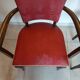 pair of red bridge armchairs