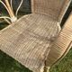 Rattan armchair duo