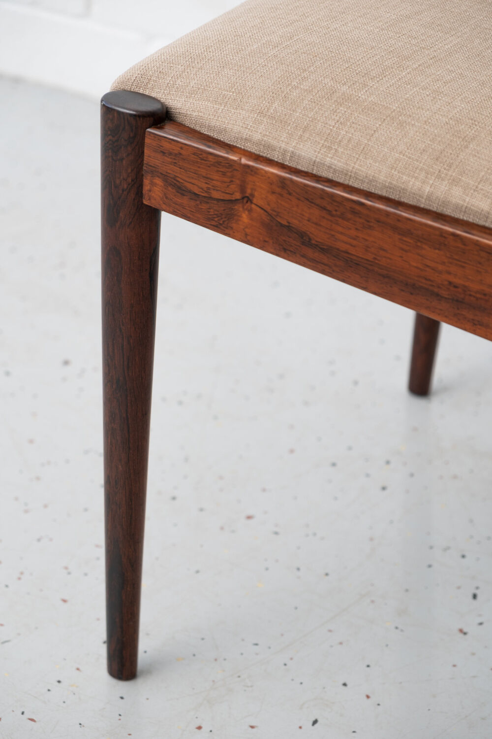 Dining chairs in rosewood, model 42, by Kai Kristiansen.