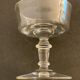 3 old champagne cups in blown and bubbled glass