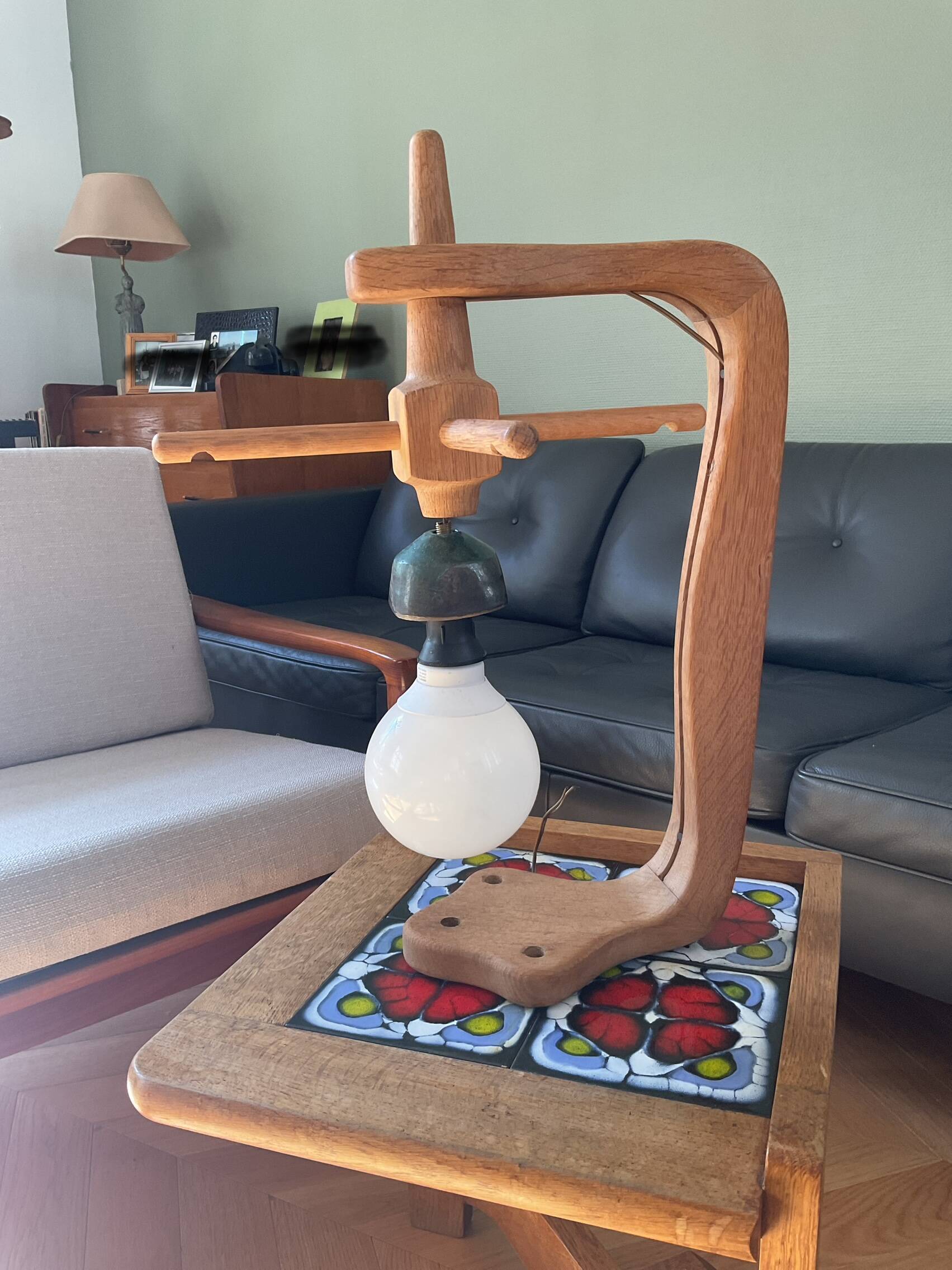 Guillerme and Chambron Lamp blonde oak series your house 1950s